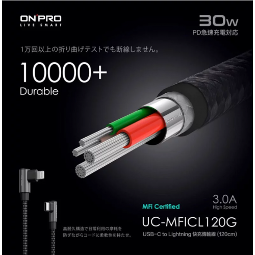 【ONPRO】USB 彎頭快充傳輸線