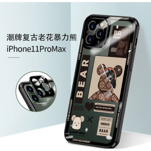 潮牌熊 iPhone 13 手機殼 新款iphone12保護套 13 pro max 鏡頭全包i13 蘋果11 ixs殼