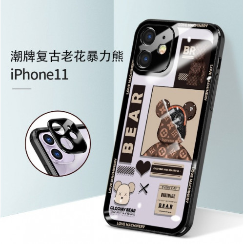 潮牌熊 iPhone 13 手機殼 新款iphone12保護套 13 pro max 鏡頭全包i13 蘋果11 ixs殼